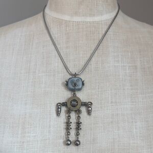 Robot charm necklace